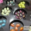 มุกติดเล็บ รูปวงรี เหลือบรุ้ง คละ12 สี