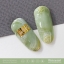 ลายเล็บ จิตนาการสีเขียว Green imagination nail art