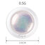 ผงขัดเล็บ สีขาวรุ้ง Mermaid Pearl Mirror Powder ขนาด 0.5 กรัม (( กระปุกสีขาว )) ผงออโรร่า ผงมุข ผงรุ้ง ผงกระจกขาวรุ้ง