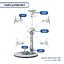 ขาตั้งโทรศัพท์แม่เหล็ก 360 องศา รุ่น 3 พับ สีเงิน