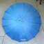 ร่ม 16 ก้าน 22 นิ้ว ผ้าUV โครงโลหะ ออโต้เปิด ด้ามจับงอ ปลอกPVC สกรีนโลโก้