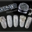 ผงขัดเล็บ ผงติดเล็บ Silver Milky Way glitter powder ผงเกร็ดทางช้างเผือก สีเงิน