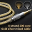 ขายสาย KZ Goldsilver cable สายถักชุบเงิน+ทอง 200 แกนรุ่นใหม่ล่าสุด