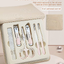 (ชุดตัดเล็บ 6ชิ้น MANICURE *สีนูด ) ชุดกรรไกรตัดเล็บ อย่างดี สแตนเลจแท้ รับประกันความคม กรรไกร ตะไบ แคะหู