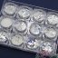 กากเพชรติดเล็บ สีขาวเงินรุ้งเงาวาวพิเศษ 12 แบบ