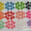 โบว์พลาสติก แบบกล่อง ลายจุดคละสี 60 ชิ้น