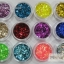 กากเพชร ทรงหกเหลี่ยม 12 สี ใน1กล่อง