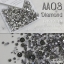 เพชรชวาAA สีดำเงา Black Diamond รหัส AA-03 คละขนาด ss3 ถึง ss30 ปริมาณประมาณ 1300-1500เม็ด