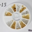LO-15 โลหะ และหมุดทรงต่างๆ สีเงินทอง กล่องกลม 1กล่อง มี12 แบบ