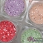 กากเพชรผสมละเอียดและหยาบ ผสมสีขาวเงิน 12 สี