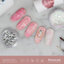 ลายเพ้นท์เล็บ ลายหินอ่อนโทนสีชมพู และติดผง ผงเกร็ดทางช้างเผือก Milky Way glitter powder