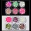 ( qt0507 ) ชุด6ชิ้น เซ็ตกากเพชร เลเซอร์สะท้อนแสง กากเพชรติดเล็บ แต่งเล็บ 6pcs/set Laser Reflect Light Glitter Sequin