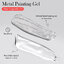 ( Aifer เมทัลลิค เจล สูตรใหม่ เงากว่า ) New Chrome Silver Metallic Gel สีเจลทาเล็บ สีเงินเมทัลลิก เงาโครเมียม