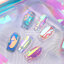korean candy nail art Aurora กระดาษแก้วออโรรา ติดเล็บ พอดีเล็บ ((กระดาษแก้ว แบบกล่อง))