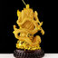 กวนอูประทับมังกรทอง เรซิ่น สีทอง (สูง 12 นิ้ว)
