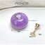 *สีม่วง มาใหม่ (ทรงกลมคล้ายหินอ่อน) แท่นวางฝึกทำเล็บ ฐานแม่เหล็ก Cute Magnetic Nail Training Stand อุปกรณ์เพ้นท์เล็บ