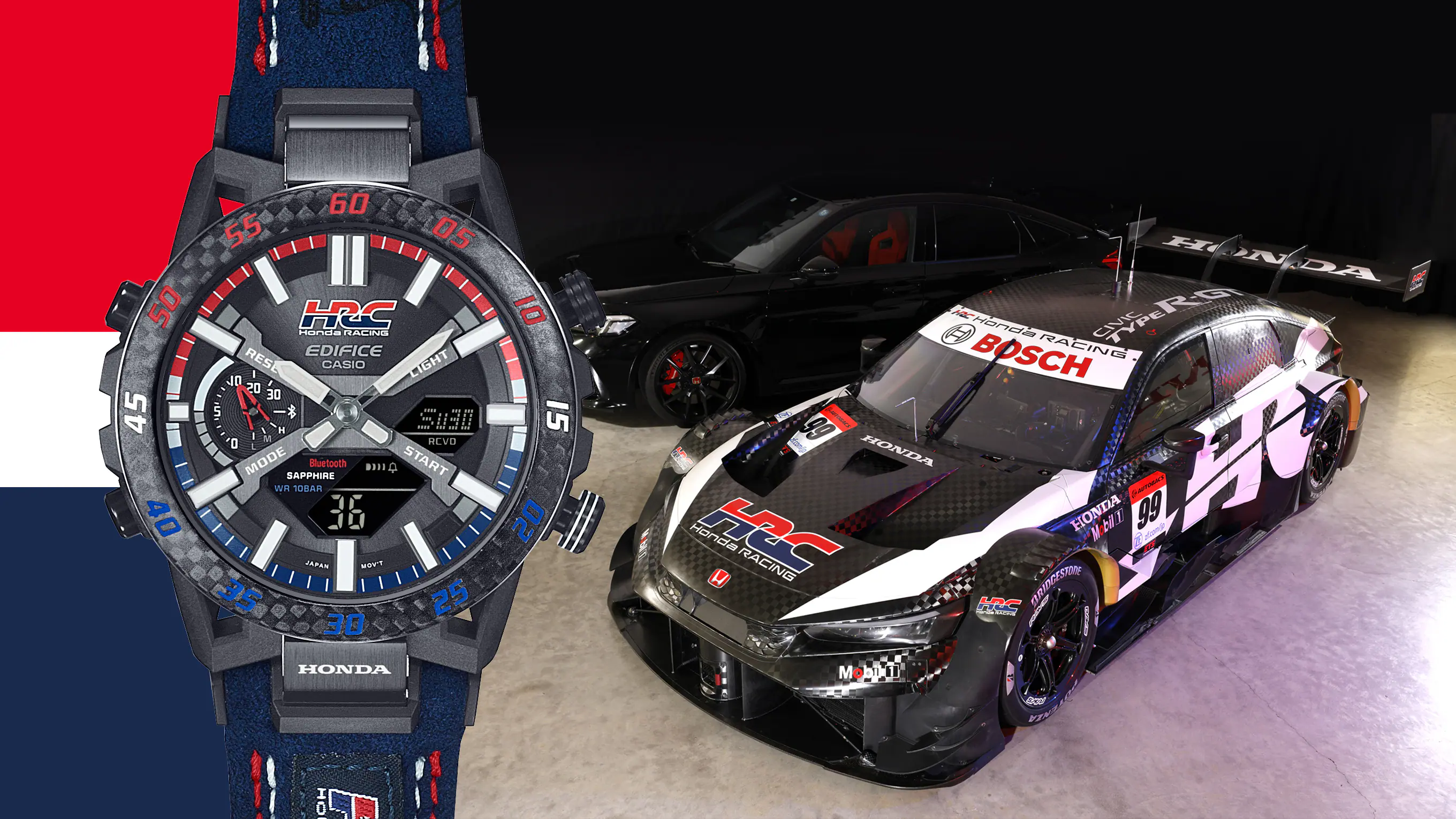 นาฬิกา Casio EDIFICE x Honda Racing Limited รุ่น ECB-2000HR-1A ของแท้ รับประกัน1ปี