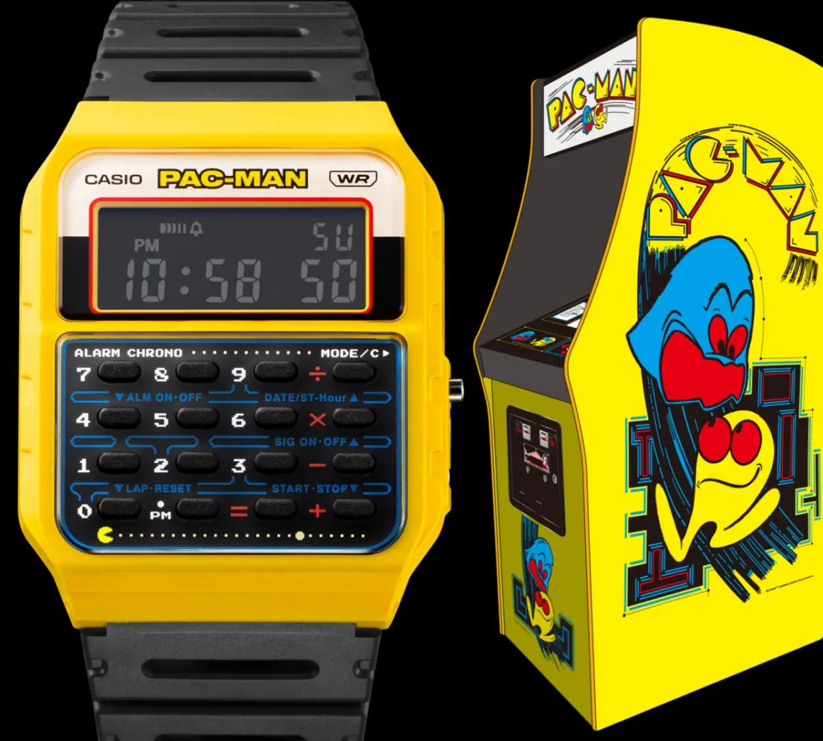 นาฬิกา คาสิโอ CASIO x PAC-MAN Limited Collaboration models รุ่น CA-53WPC-1B ของแท้ รับประกัน1ปี